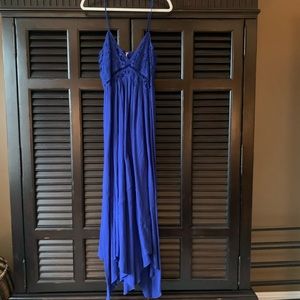Free People Blue Maxi Dress NWT Crochet